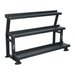 TAG Fitness Rubber Coated Kettlebell Set with Empty 3 Tier Rack
