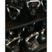 TAG Fitness Rubber Encased Kettlebell with Chemical Chrome Handle Set in Rack