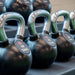 TAG Fitness Rubber Encased Kettlebell with Chemical Chrome Handle a Pair of 40 lbs and single 35 lbs
