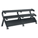 TAG Fitness Rubber Hex Dumbbell Set with Mega Rack Empty
