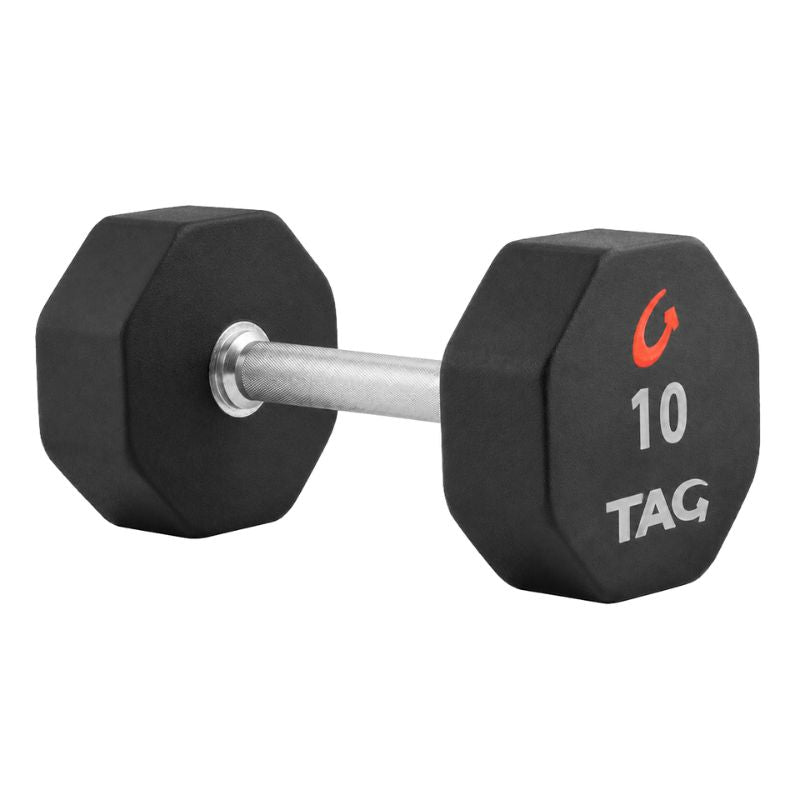 TAG Fitness U8DB 8 Sided Premium Ultrathane Dumbbells 10 lb