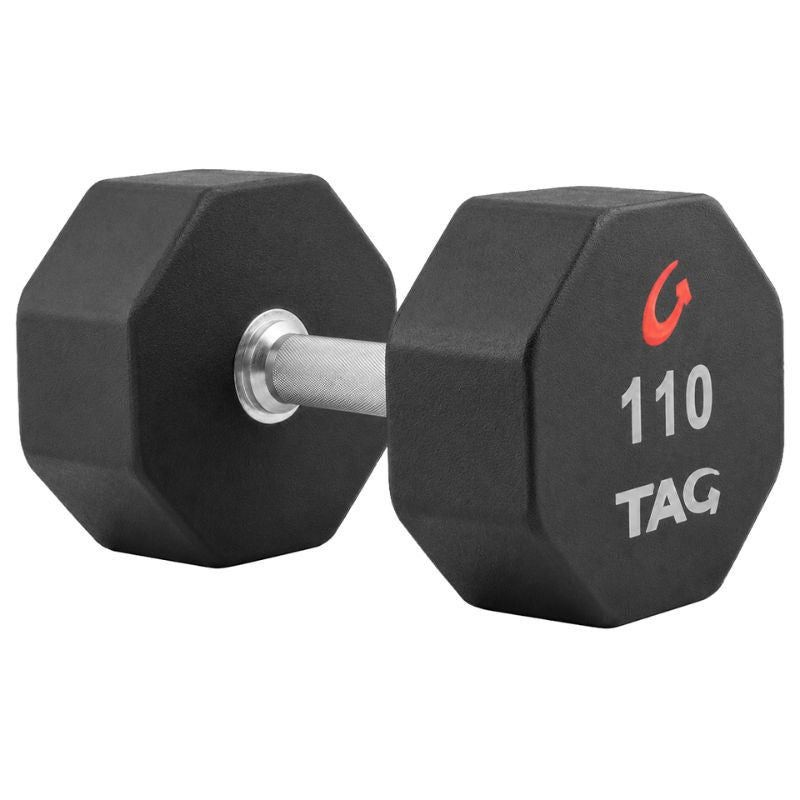 TAG Fitness U8DB 8 Sided Premium Ultrathane Dumbbells 110 lb