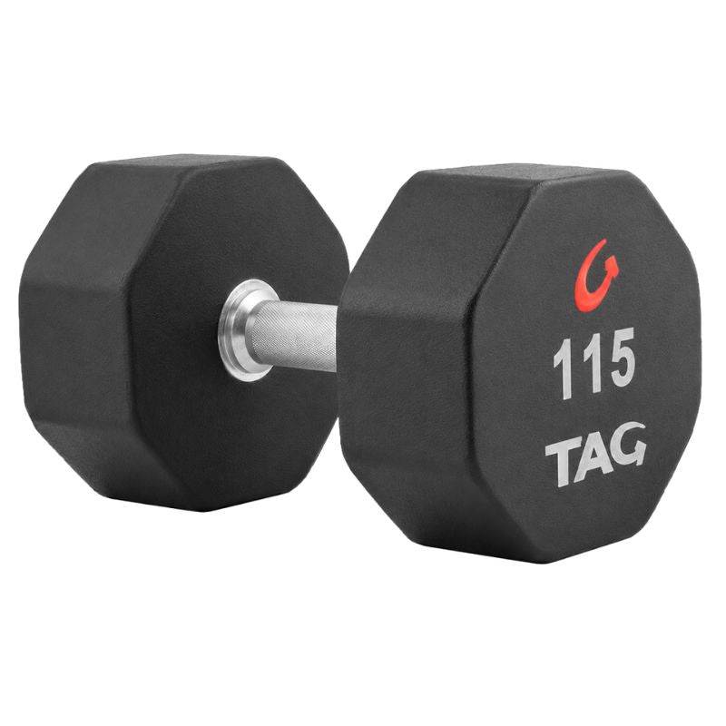 TAG Fitness U8DB 8 Sided Premium Ultrathane Dumbbells 115 lb