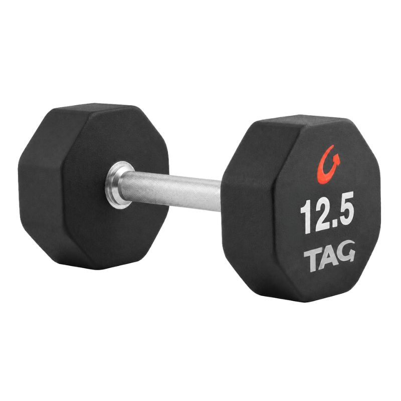 TAG Fitness U8DB 8 Sided Premium Ultrathane Dumbbells 12.5 lb
