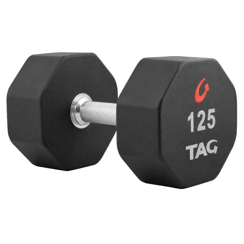 TAG Fitness U8DB 8 Sided Premium Ultrathane Dumbbells 125 lb 