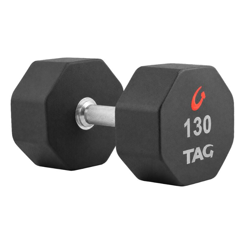 TAG Fitness U8DB 8 Sided Premium Ultrathane Dumbbells  130 lb