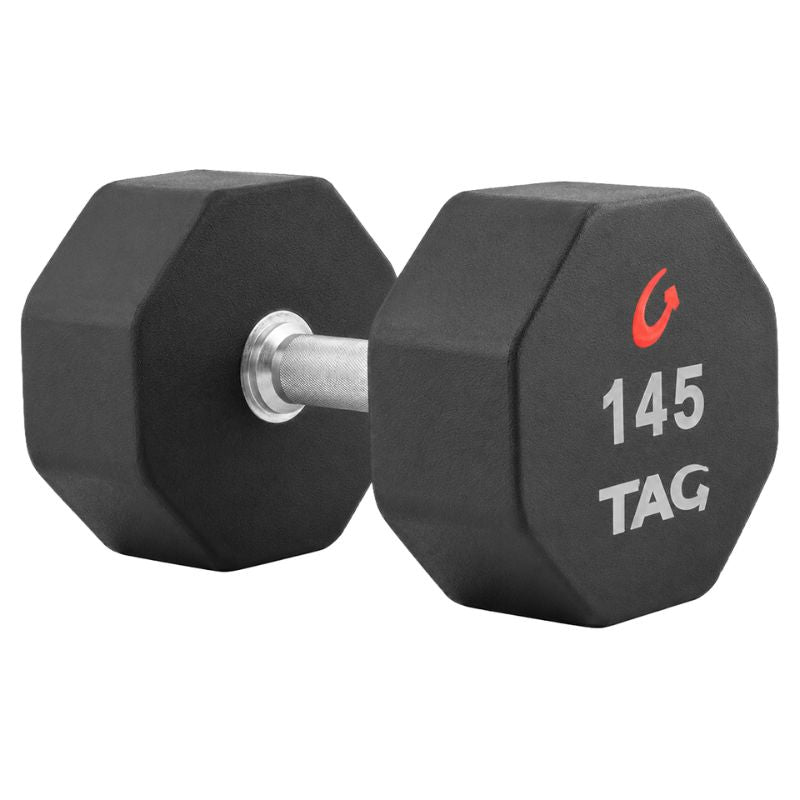 TAG Fitness U8DB 8 Sided Premium Ultrathane Dumbbells 145 lb
