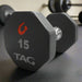 TAG Fitness U8DB 8 Sided Premium Ultrathane Dumbbell 15lb Single 