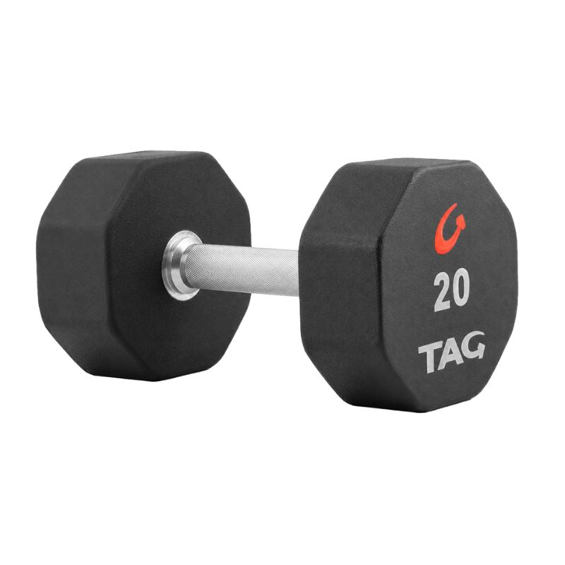 TAG Fitness U8DB 8 Sided Premium Ultrathane Dumbbells 20 lb