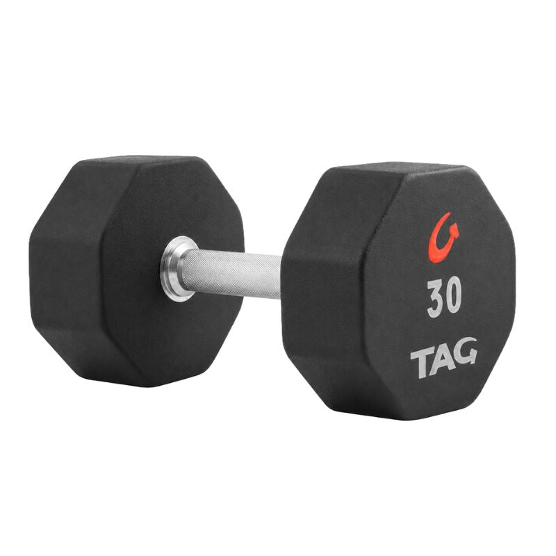 TAG Fitness U8DB 8 Sided Premium Ultrathane Dumbbells 30 lb