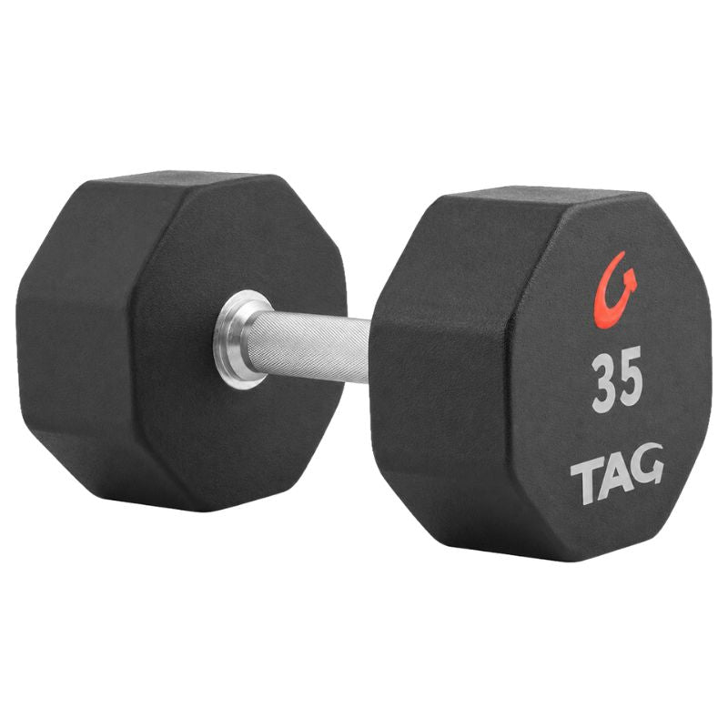 TAG Fitness U8DB 8 Sided Premium Ultrathane Dumbbells 35 lb
