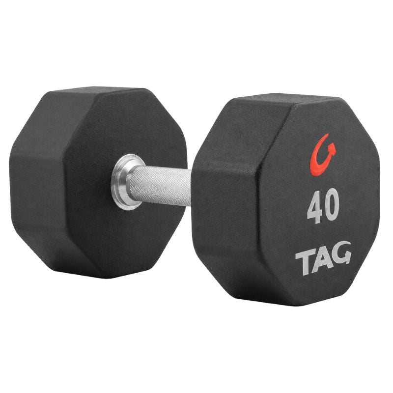 TAG Fitness U8DB 8 Sided Premium Ultrathane Dumbbells 40 lb