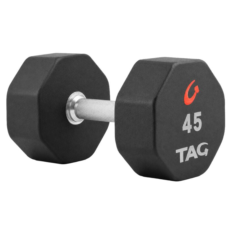 TAG Fitness U8DB 8 Sided Premium Ultrathane Dumbbells 45 lb