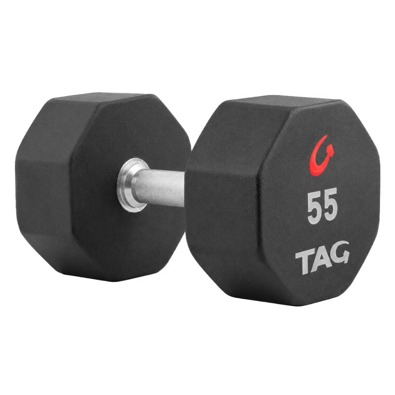 TAG Fitness U8DB 8 Sided Premium Ultrathane Dumbbells 55 lb