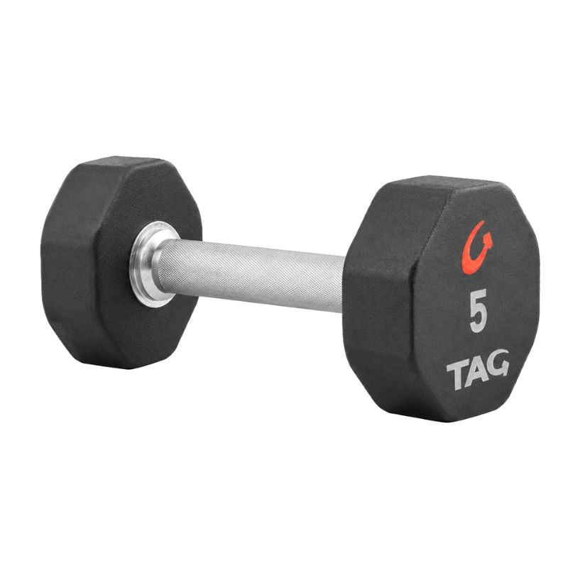 TAG Fitness U8DB 8 Sided Premium Ultrathane Dumbbells 5 lb
