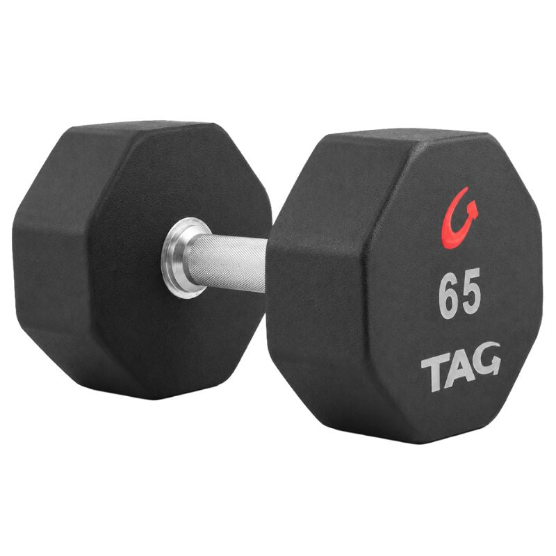TAG Fitness U8DB 8 Sided Premium Ultrathane Dumbbells 65 lb