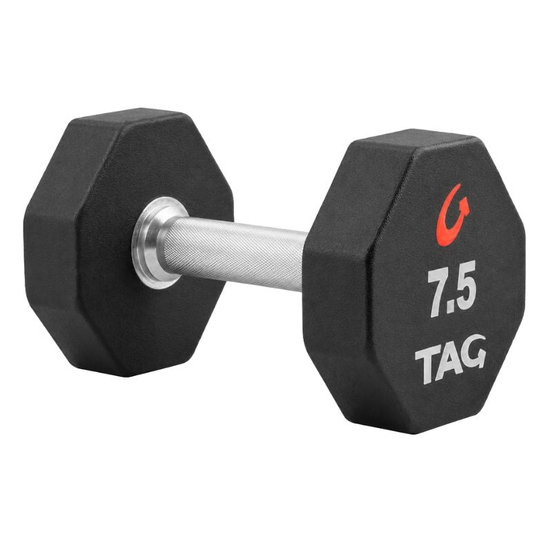 TAG Fitness U8DB 8 Sided Premium Ultrathane Dumbbells  7.5 lb