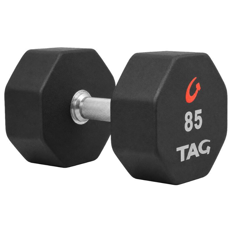 TAG Fitness U8DB 8 Sided Premium Ultrathane Dumbbells  85 lb
