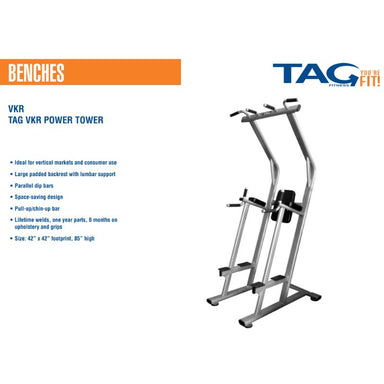 TAG Fitness Vertical Knee Raise Chin Dip Specifications