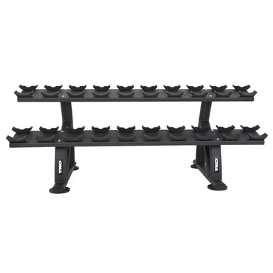 TKO 10 Pair Dumbbell Rack with Saddles - 7051B-BK Front View
