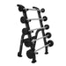 TKO 20-60lb rubber Straight barbells w_ 5 set rack