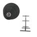 TKO 255lb PVC Tri-Grip Olympic Plate Set w/ Plate Tree | S6205-OP255