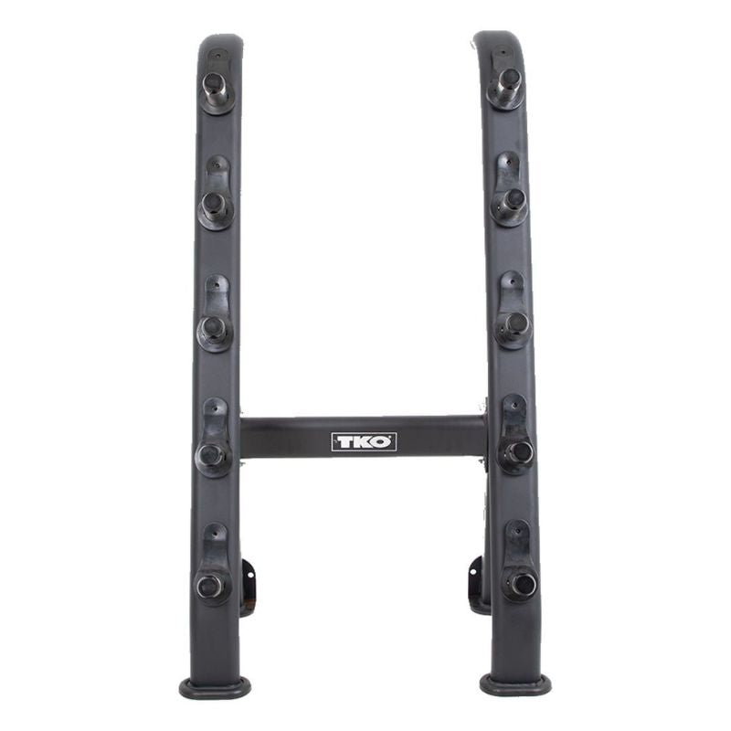 TKO 5 Barbells Fixed Barbell Rack Front View