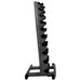 TKO Strength 10 Pair Vertical Dumbbell Rack - 840VDR10-BK Empty Rack Side View