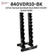 TKO Strength 10 Pair Vertical Dumbbell Rack - 840VDR10-BK Empty Rack