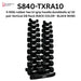 TKO Strength 10 Pair Vertical Dumbbell Rack - 840VDR10-BK with 5-50lb Rubber Hex Tri-Grip Handle Dumbbells