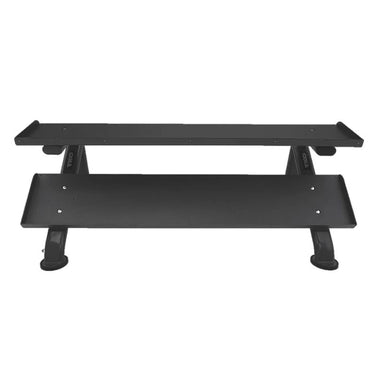 TKO Strength 2-Tier Horizontal Dumbbell Rack - 889HDR-BK Front View