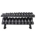 TKO Strength 2-Tier Horizontal Dumbbell Rack - 889HDR-BK Main Display