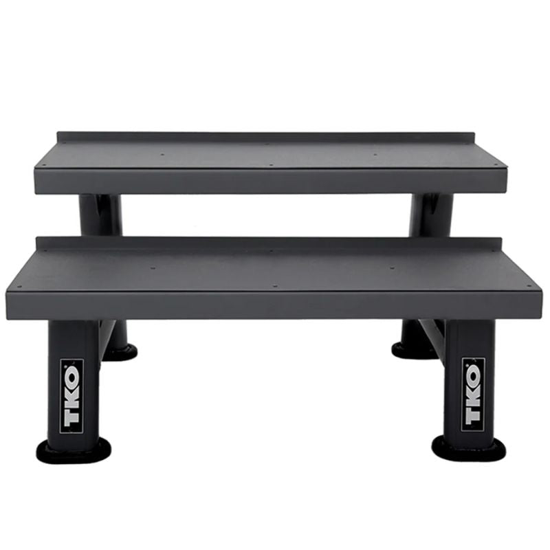 TKO Strength 2-Tier Kettlebell Rack - 859KR-BK Front View