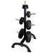 TKO Strength 255lb Rubber Olympic Plate Set with Plate Tree - S6210-OR255 Main Display
