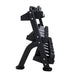 TKO Strength 3-Tier Adjustable Tray Rack - 892DKR Side view with Kettlebells and Dumbbells