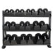 TKO Strength 3-Tier Adjustable Tray Rack - 892DKR with Dumbbells set