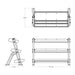 TKO Strength 3-Tier Adjustable Tray Rack Dimensions