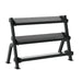 TKO Strength 3-Tier Adjustable Tray Rack Side Angled View