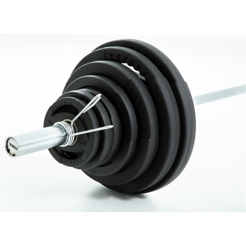 TKO Strength 300Lb Olympic Rubber Plate Set w_500lb Bar & Collars_- 803OR-300 Gallery 3