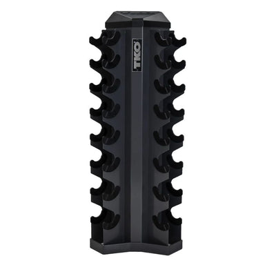 TKO Strength 8 PAIR VERTICAL DUMBBELL RACK (Black) - 826VDR8-BK Front View