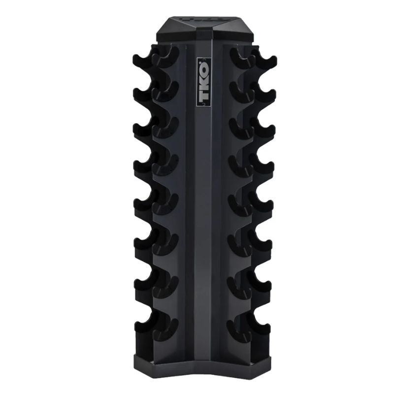 TKO Strength 8 PAIR VERTICAL DUMBBELL RACK (Black) - 826VDR8-BK Front View