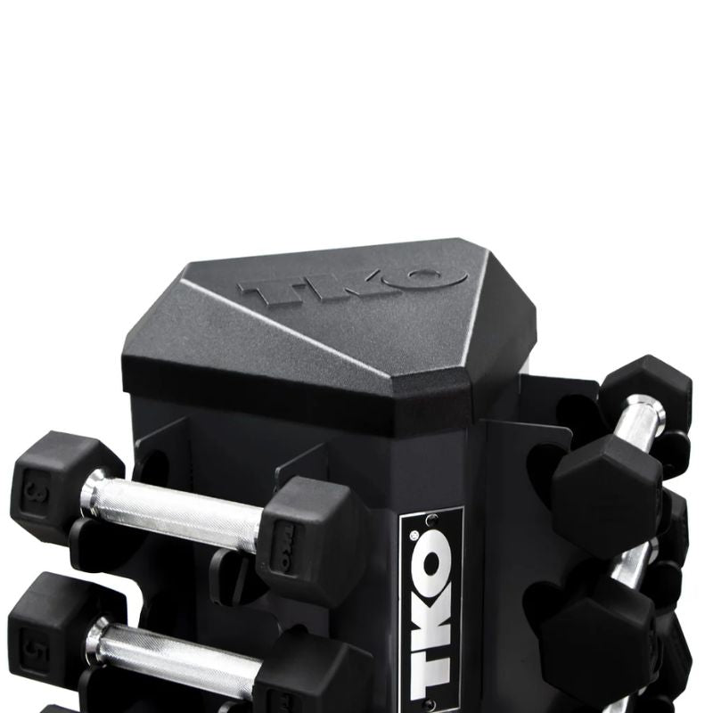 TKO Strength 8 PAIR VERTICAL DUMBBELL RACK (Black) - 826VDR8-BK Top View