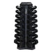TKO Strength 8 PAIR VERTICAL DUMBBELL RACK (Black) - 826VDR8-BK with 3-25lb Rubber Hex Dumbbells