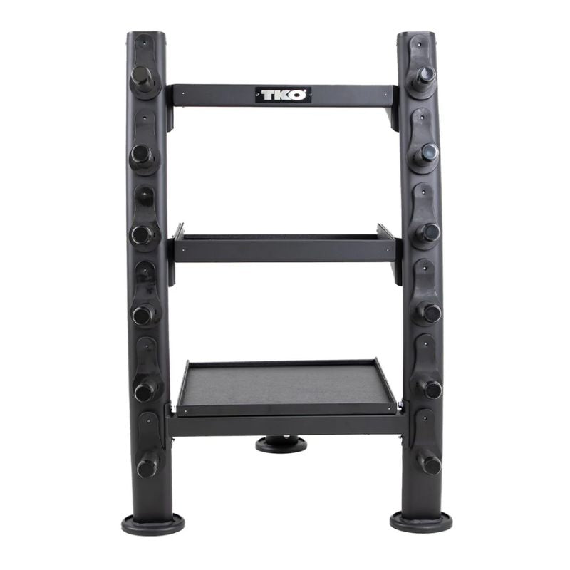 TKO Strength Accessory Rack (Matte Black) - 848ACR-BK Front View