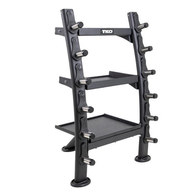 TKO Strength Accessory Rack (Matte Black) - 848ACR-BK Left Side Angled View