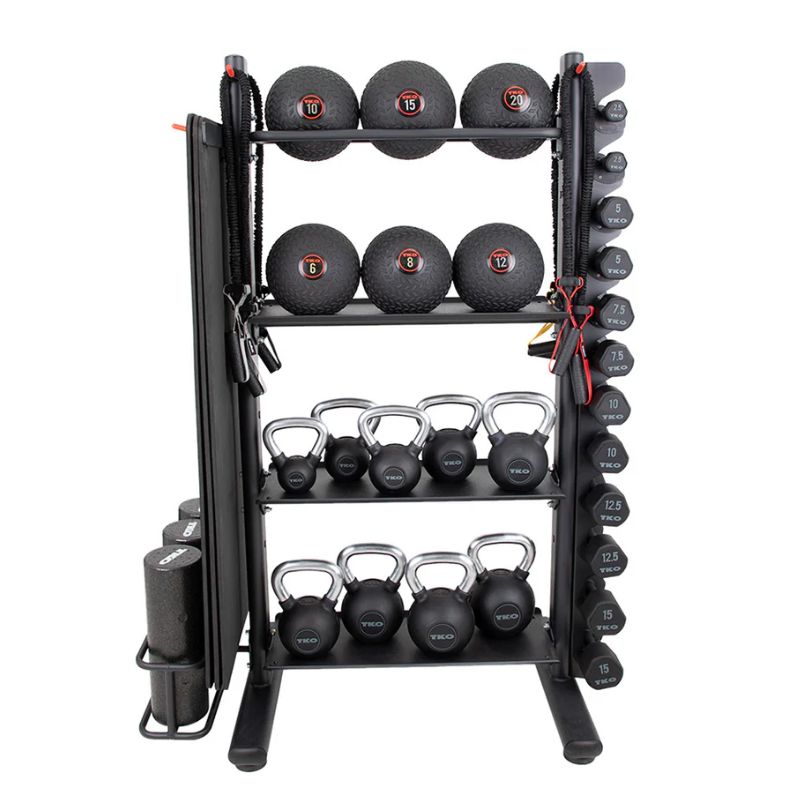 TKO Strength Accessory Storage Rack - Endurance Package - S899-ENDURANCE Front View