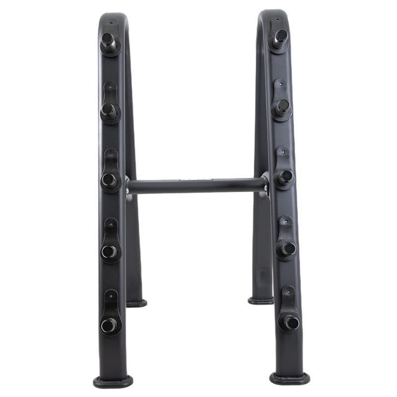 TKO Strength Barbell Rack for Rubber Barbells - 846BBR-BK Front View of Empty Rack