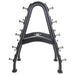 TKO Strength Barbell Rack for Rubber Barbells - 846BBR-BK Side View of Rack