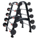 TKO Strength Barbell Rack for Rubber Barbells - 846BBR-BK with 20-60lb Set of Straight and Curl Barbell Set