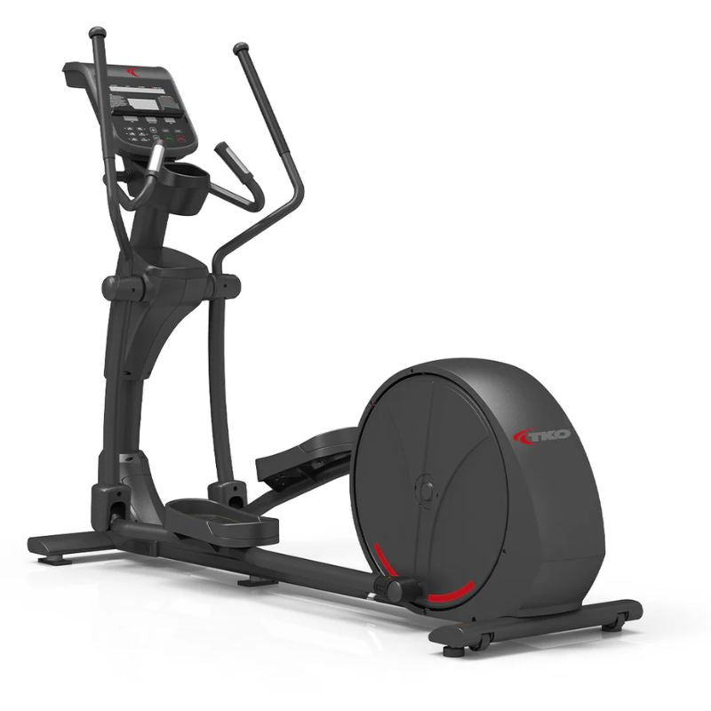 TKO Strength Cardio Elliptical - 7E-LED Back Left Angled View on a white background